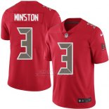 Camiseta NFL Limited Hombre Tampa Bay Buccaneers 3 Minston Rojo Stitched Rush