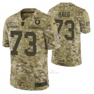 Camiseta NFL Limited Indianapolis Colts 73 Joe Haeg 2018 Salute To Service Camuflaje