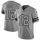 Camiseta NFL Limited Indianapolis Colts Luck Team Logo Gridiron Gris