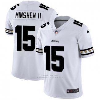 Camiseta NFL Limited Jacksonville Jaguars MinshewII Team Logo Fashion Blanco