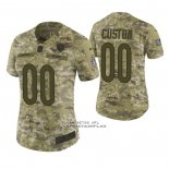 Camiseta NFL Limited Mujer Chicago Bears Personalizada 2018 Salute To Service Verde