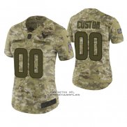 Camiseta NFL Limited Mujer Houston Texans Personalizada 2018 Salute To Service Verde