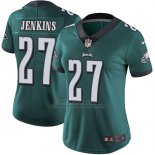 Camiseta NFL Limited Mujer Philadelphia Eagles 27 Malcolm Jenkins Verde Stitched Vapor Untouchable