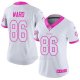 Camiseta NFL Limited Mujer Pittsburgh Steelers 86 Hines Ward Blanco Rosa Stitched Rush Fashion