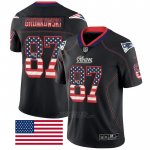 Camiseta NFL Limited New England Patriots Gronkowski Rush USA Flag Negro
