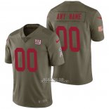 Camiseta NFL Limited New York Giants Personalizada 2017 Salute To Service Verde