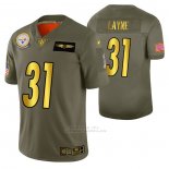 Camiseta NFL Limited Pittsburgh Steelers Justin Layne 2019 Salute To Service Verde