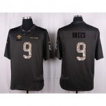 Camiseta New Orleans Saints Brees Apagado Gris Nike Anthracite Salute To Service NFL Hombre