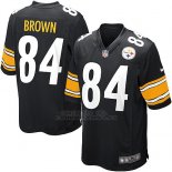 Camiseta Pittsburgh Steelers Brown Negro Nike Game NFL Nino