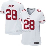 Camiseta San Francisco 49ers Hyde Blanco Nike Game NFL Mujer
