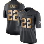 Camiseta Tennessee Titans Henry Negro 2016 Nike Gold Anthracite Salute To Service NFL Hombre