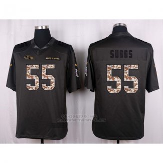 Camiseta Baltimore Ravens Suggs Apagado Gris 2016 Nike Anthracite Salute To Service NFL Hombre
