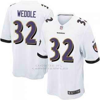 Camiseta Baltimore Ravens Weddle Blanco Nike Game NFL Hombre
