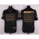 Camiseta Chicago Bears Bennett Negro Nike Elite Pro Line Gold NFL Hombre