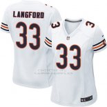 Camiseta Chicago Bears Langford Blanco Nike Game NFL Mujer