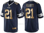 Camiseta Dallas Cowboys Flliott Profundo Azul Nike Gold Game NFL Hombre