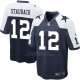 Camiseta Dallas Cowboys Staubach Negro Blanco Nike Game NFL Nino