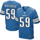 Camiseta Detroit Lions Whitehead Azul Nike Elite NFL Hombre