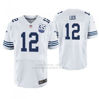 Camiseta Elite NFL Hombre Indianapolis Colts Andrew Luck Blanco 35th Anniversary