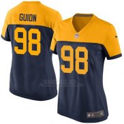 Camiseta Green Bay Packers Guion Negro Amarillo Nike Game NFL Mujer