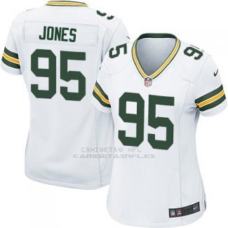 Camiseta Green Bay Packers Jones Blanco Nike Game NFL Mujer