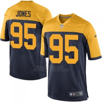 Camiseta Green Bay Packers Jones Negro Amarillo Nike Game NFL Nino