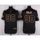 Camiseta Green Bay Packers Rajl Negro Nike Elite Pro Line Gold NFL Hombre