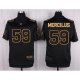 Camiseta Houston Texans Mercilus Negro Nike Elite Pro Line Gold NFL Hombre