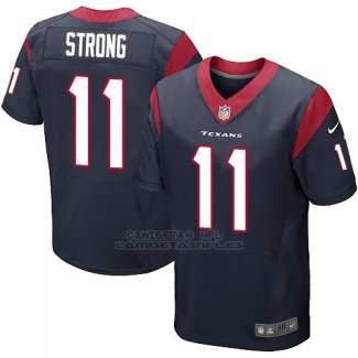Camiseta Houston Texans Strong Profundo Azul Nike Elite NFL Hombre
