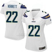 Camiseta Los Angeles Chargers Verrett Blanco Nike Game NFL Mujer