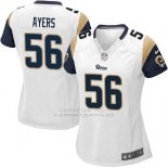 Camiseta Los Angeles Rams Ayers Blanco Nike Game NFL Mujer