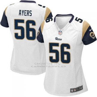 Camiseta Los Angeles Rams Ayers Blanco Nike Game NFL Mujer