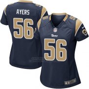 Camiseta Los Angeles Rams Ayers Negro Nike Game NFL Mujer
