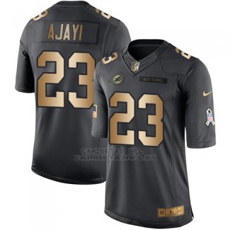 Camiseta Miami Dolphins Ajayi Negro 2016 Nike Gold Anthracite Salute To Service NFL Hombre