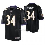Camiseta NFL Elite Hombre Baltimore Ravens Alex Collins Negro