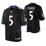 Camiseta NFL Elite Hombre Baltimore Ravens Joe Flacco Negro