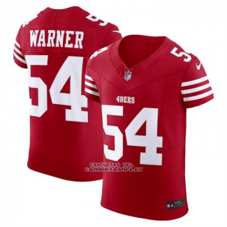 Camiseta NFL Elite San Francisco 49ers Fred Warner Vapor F.U.S.E. Rojo
