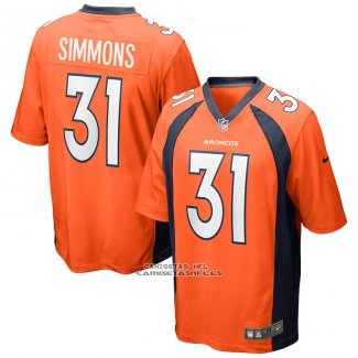 Camiseta NFL Game Denver Broncos Justin Simmons Naranja