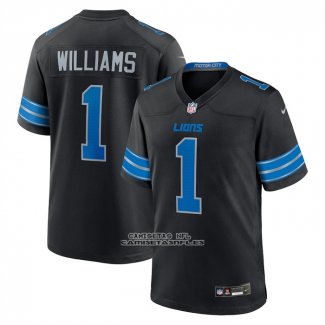 Camiseta NFL Game Detroit Lions Jameson Williams 2nd Alternate Negro