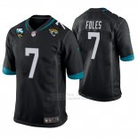 Camiseta NFL Game Hombre Jacksonville Jaguars Nick Foles 25th Aniversario Typename Negro