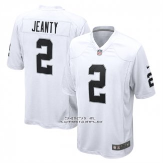 Camiseta NFL Game Las Vegas Raiders Ashton Jeanty Blanco