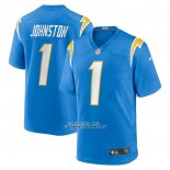 Camiseta NFL Game Los Angeles Chargers Quentin Johnston 2023 NFL Draft First Round Pick Azul