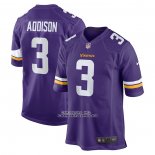 Camiseta NFL Game Minnesota Vikings Jordan Addison 2023 NFL Draft First Round Pick Violeta