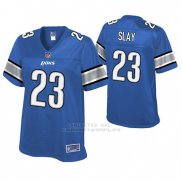 Camiseta NFL Game Mujer Detroit Lions Darius Slay Azul Historic Logo