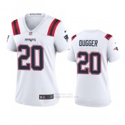 Camiseta NFL Game Mujer New England Patriots Kyle Dugger Blanco
