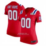 Camiseta NFL Game Mujer New England Patriots Super Bowl LX Patch Personalizada Rojo