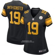 Camiseta NFL Game Mujer Pittsburgh Steelers Juju Smith-Schuster Alterno Negro2