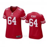 Camiseta NFL Game Mujer San Francisco 49ers Willie Henry Rojo