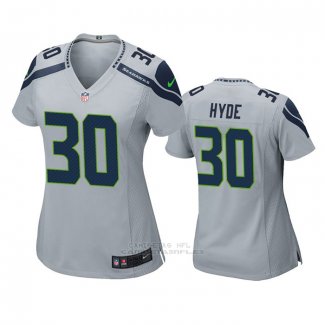 Camiseta NFL Game Mujer Seattle Seahawks Carlos Hyde Gris