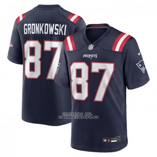 Camiseta NFL Game New England Patriots Rob Gronkowski Retired Azul